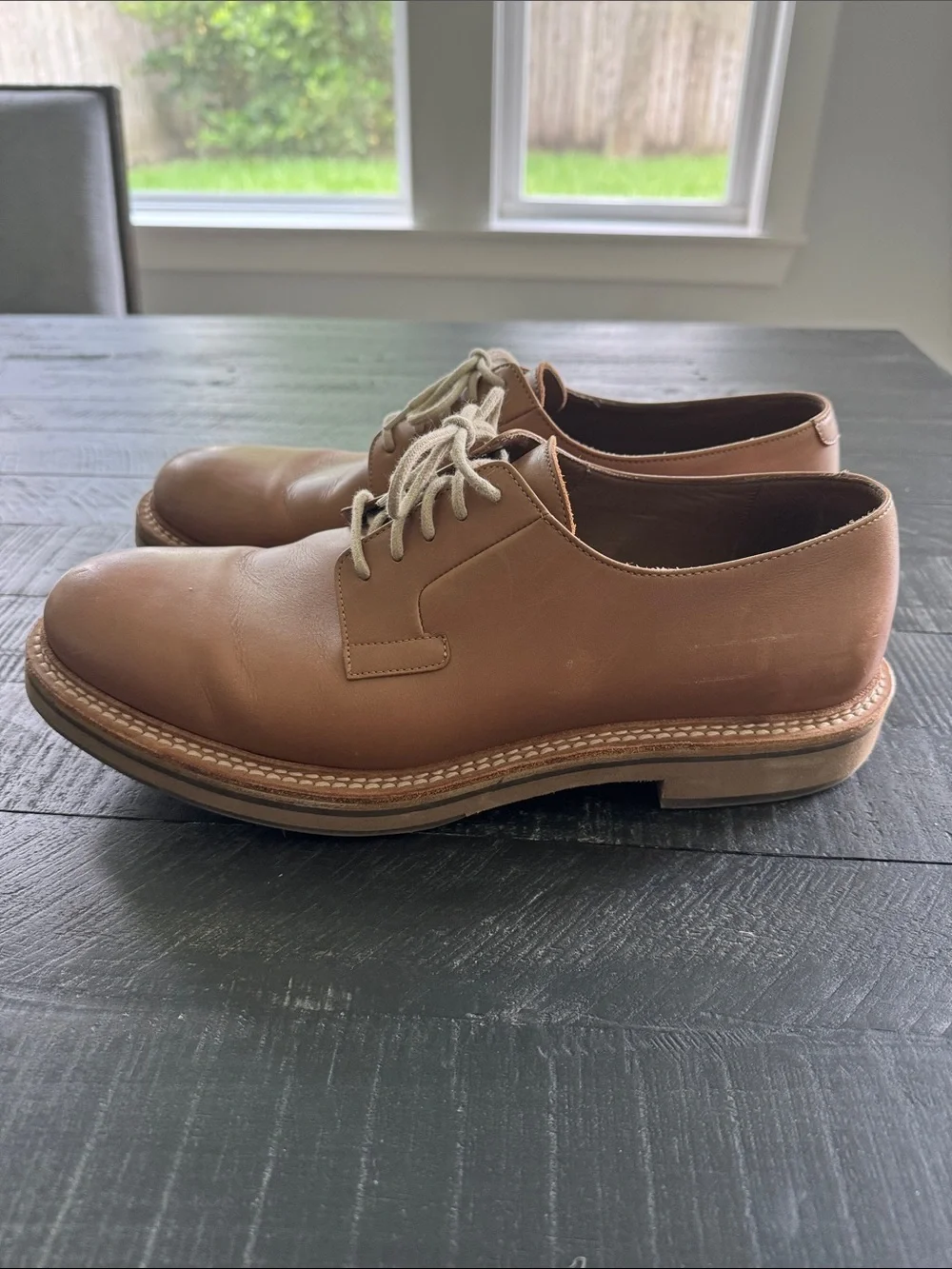 EUC Brunello Cucinelli Tan Leather Derby Shoes
